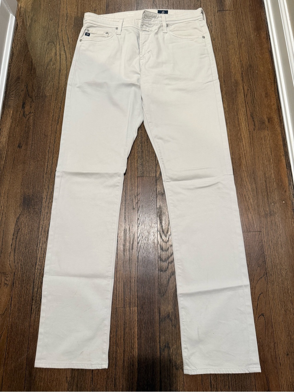 Ag Adriano Goldschmied Slim Straight White Jeans